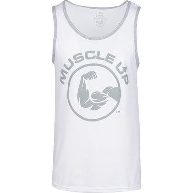 Men Tank Tops White & Grey