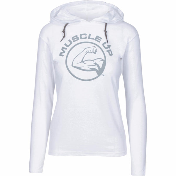 Lightweight Long-Sleeve Hoodie White