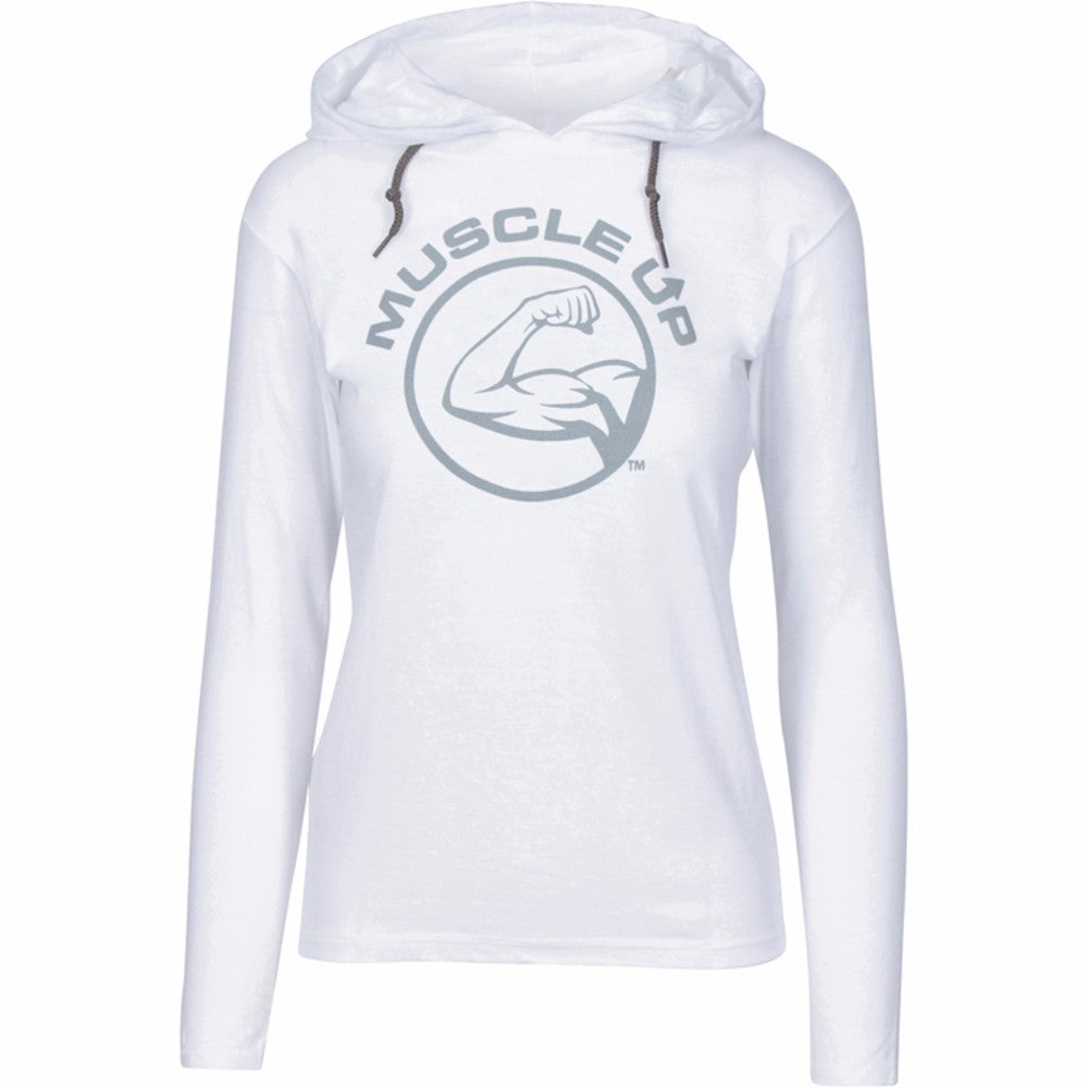 Lightweight Long-Sleeve Hoodie White