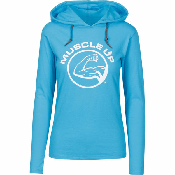Lightweight Long-Sleeve Hoodie Light Blue