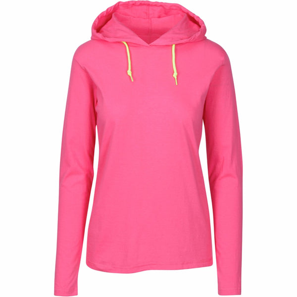 Lightweight Long-Sleeve Hoodie Pink